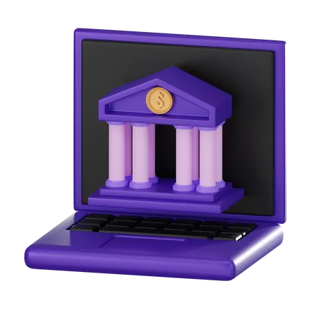 Aplicativo bancário on-line  3D Icon