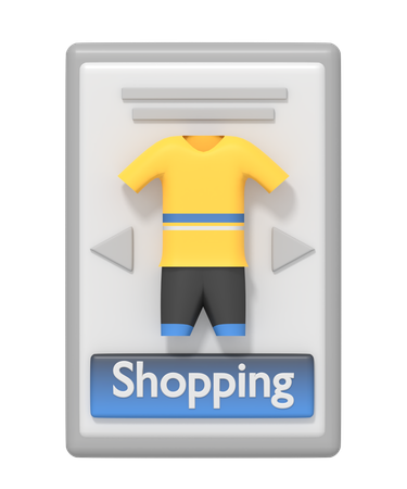 Aplicativo de compras  3D Icon