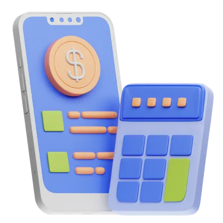 Aplicação de contabilidade  3D Icon