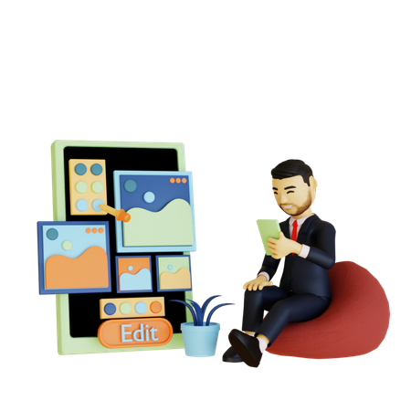 Aplicativo de edição de imagens  3D Icon