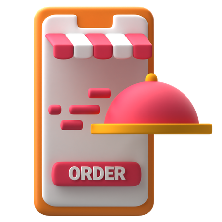 Aplicativo de entrega de comida  3D Icon