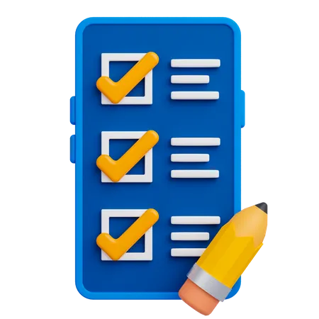 Aplicativo de lista de tarefas  3D Icon