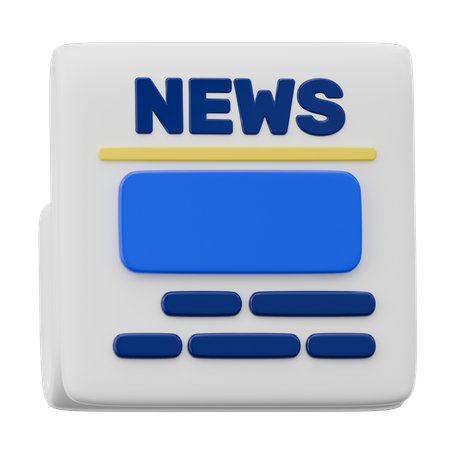 Aplicativo de notícias  3D Icon