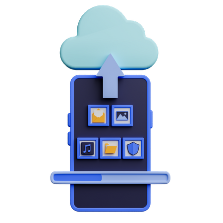 Aplicativo em nuvem  3D Icon