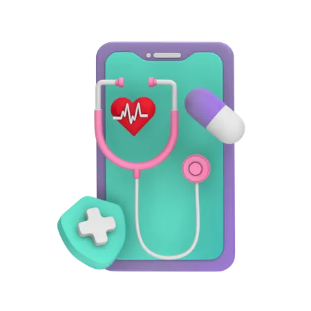 Aplicativo médico  3D Icon