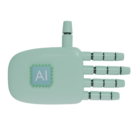 Descanso para Mãos Robot MintGreen  3D Icon