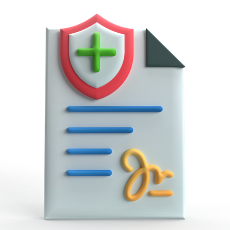 Apólice de seguro  3D Icon