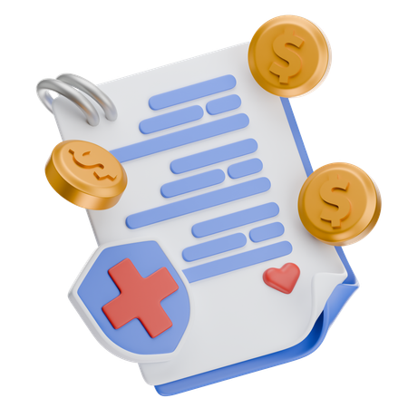 Folha de apólice de seguro  3D Icon