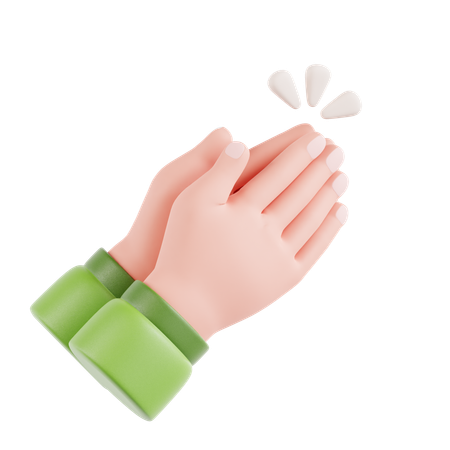 Apologize hand  3D Icon
