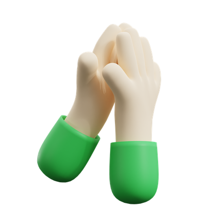 Apologize Hand Gesture  3D Icon