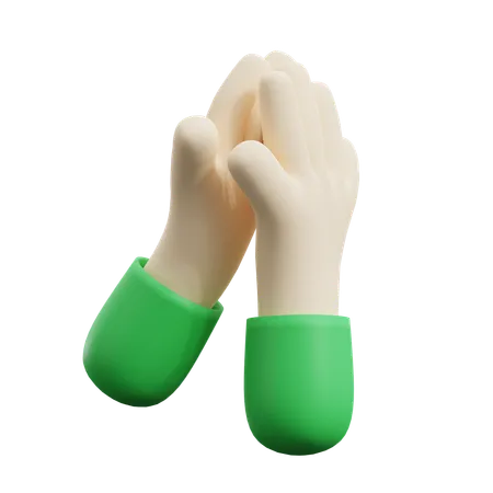 Apologize Hand Gesture  3D Icon