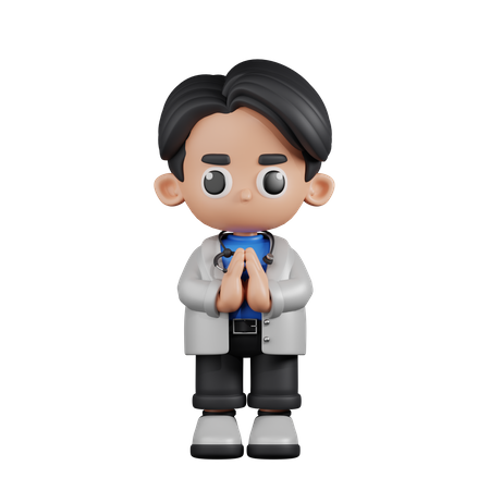 Apologizing Doctor  3D Icon