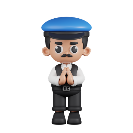 Apologizing Driver  3D Icon