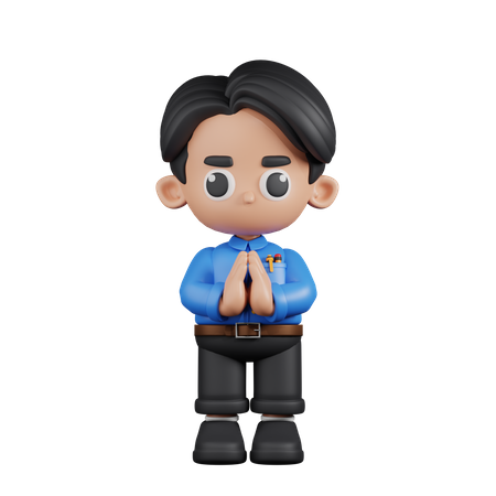 Apologizing Teacher  3D Icon