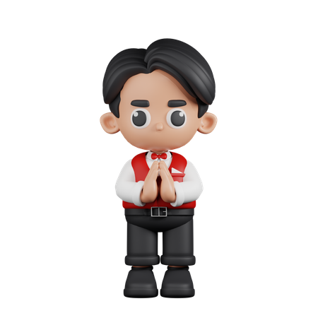 Apologizing Waitress  3D Icon