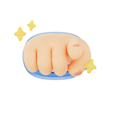 Apontando com um dedo para o gesto com a mão  3D Icon