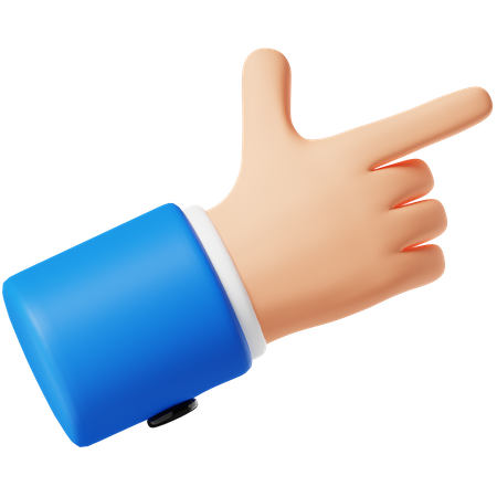 Apontar gesto com a mão direita  3D Icon