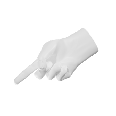 Apontar para baixo gesto com a mão  3D Icon