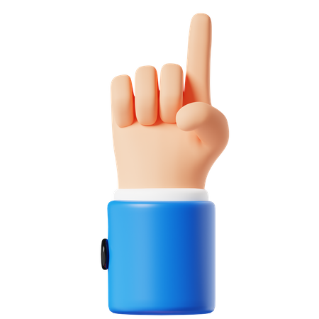 Apontar para cima gesto com a mão  3D Icon