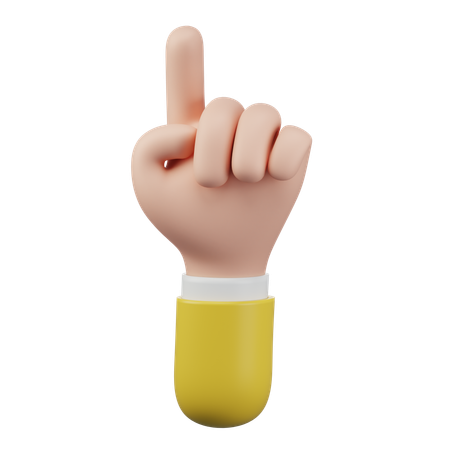 Apontar para cima gesto com a mão  3D Icon
