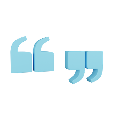 Guillemet apostrophe  3D Icon