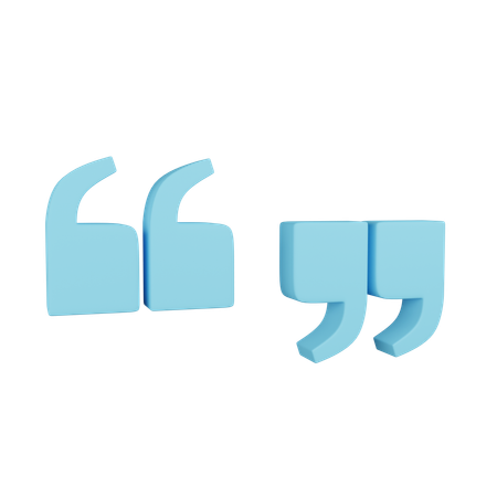 Apostrophe Quotation Mark  3D Icon