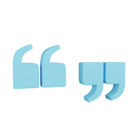 Apostrophe Quotation Mark  3D Icon