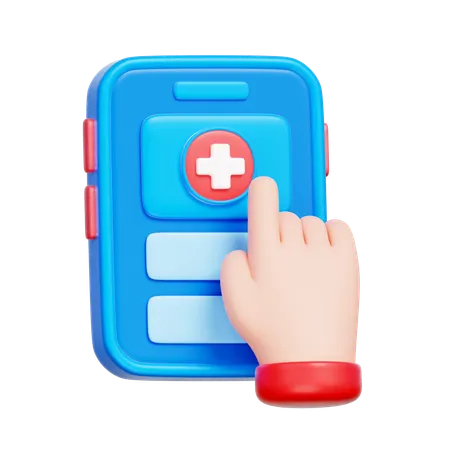 App-based Health Access  3D Icon