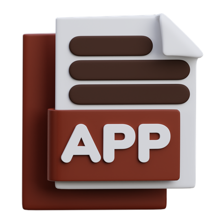 App File  3D Icon