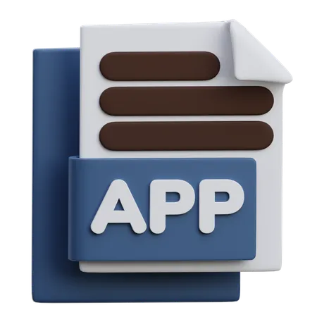 App File  3D Icon