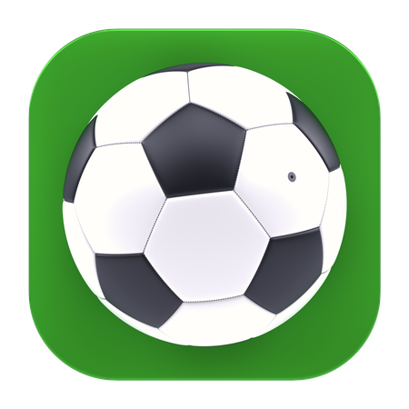 Aplicativo de futebol  3D Icon