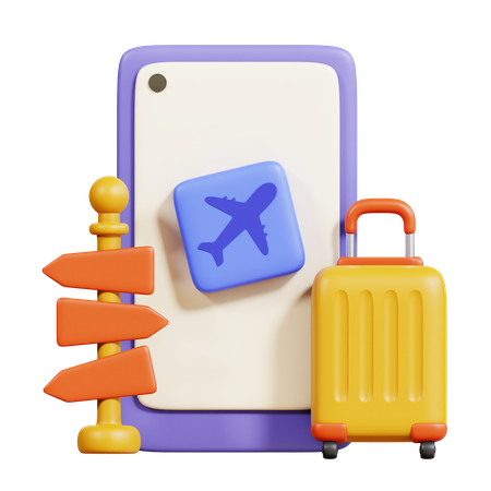 Aplicativo de viagens  3D Icon