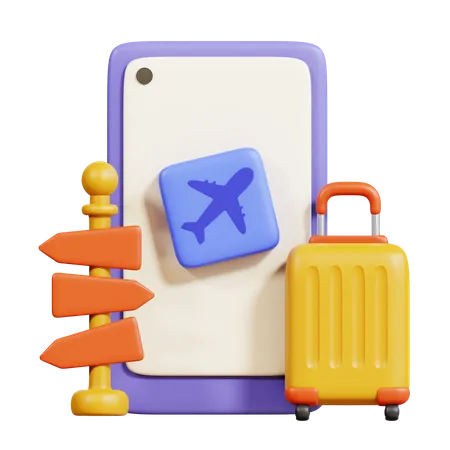 Aplicativo de viagens  3D Icon