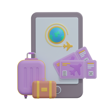 Aplicativo de viagens  3D Icon