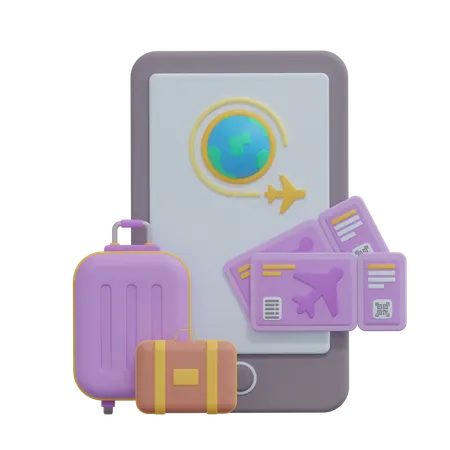 Aplicativo de viagens  3D Icon