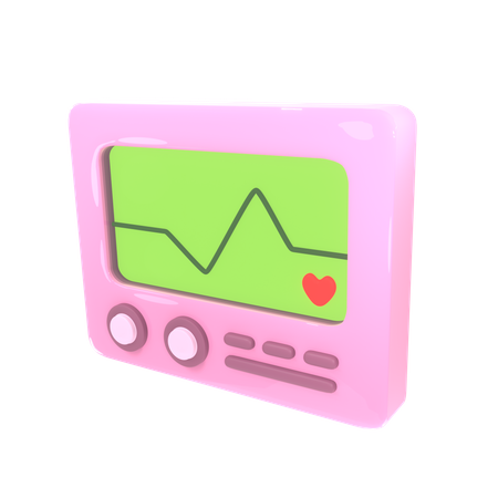 Appareil à ECG  3D Icon