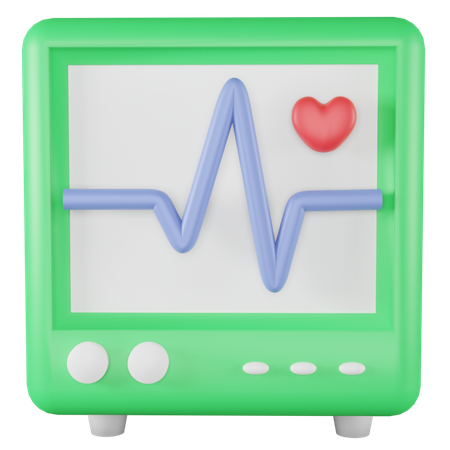 Appareil à ECG  3D Icon