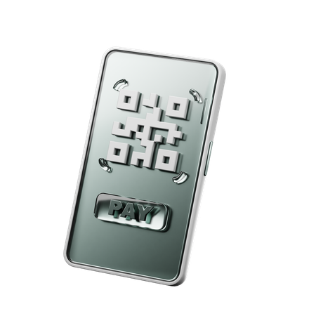 Appareil de lecture de code QR numérique pour paiement  3D Icon