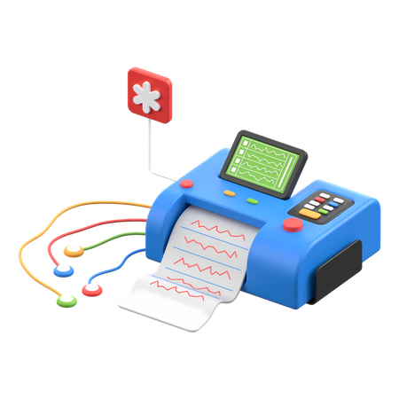 Appareil ECG  3D Icon