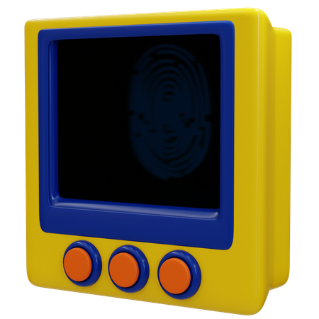 Appareil futuriste de numérisation d'empreintes digitales  3D Icon