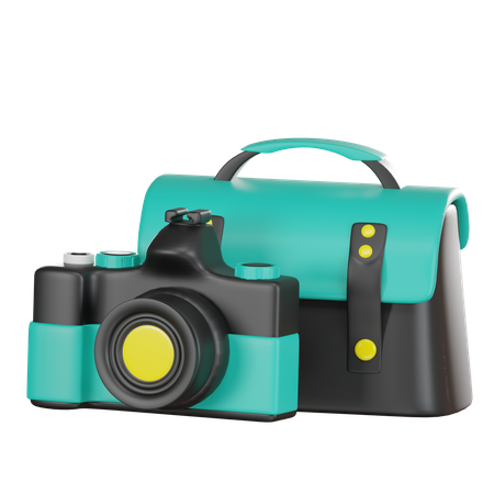 Appareil photo et sac photo  3D Icon