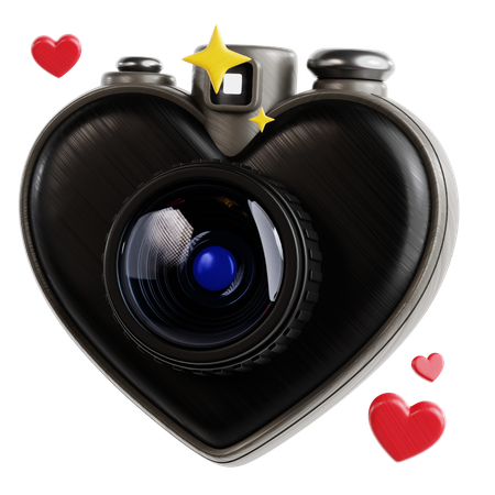 Appareil photo romantique  3D Icon