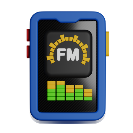 Appareil radio FM portable  3D Icon