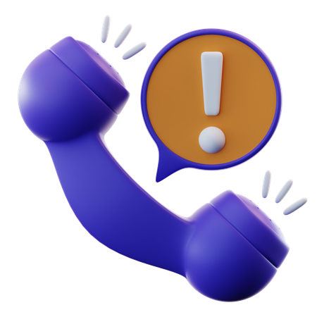 Alerte d'appel  3D Icon