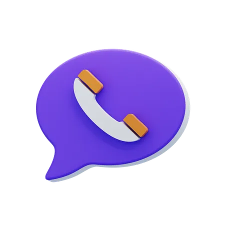 Bulle de discussion d'appel  3D Icon