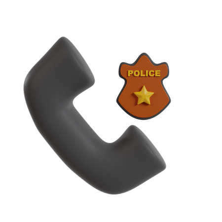 Appel de la police  3D Icon