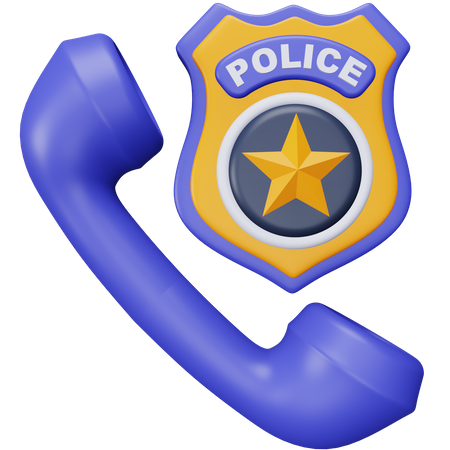 Appel de la police  3D Icon