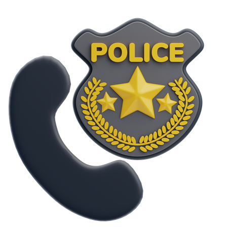 Appel de la police  3D Icon