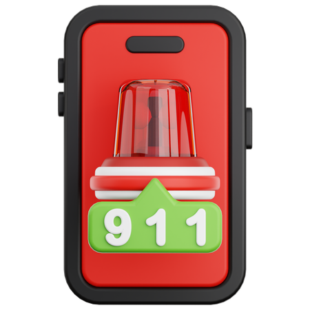 Appel d'urgence en cas d'incendie  3D Icon