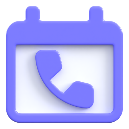 Calendrier des appels  3D Icon